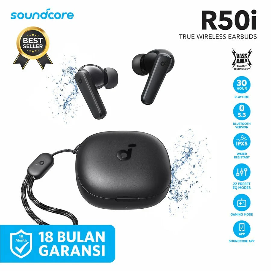 soundcore R50i

*22preset EQs

*IPX5 waterproof

30H playtime
