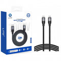 Lito LD25CC 100W USB-C to USB-C braided charging cable in black