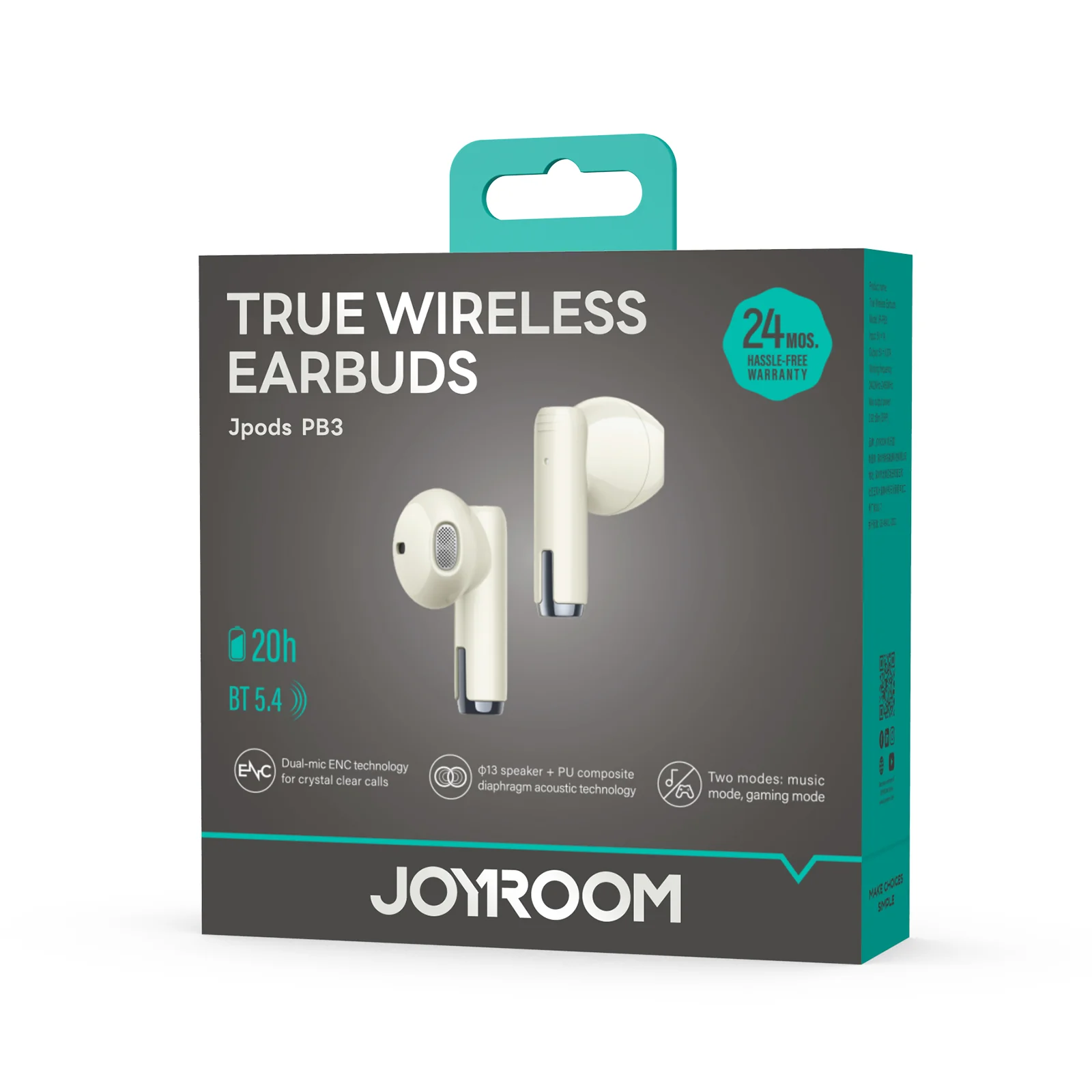JOYROOM JR-PB3 True Wireless Bluetooth Earphones