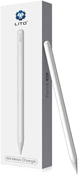 iPad Pencil Lito 2nd Generation with Magnetic Wireless Charging and Tilt Sensitive Palm Rejection, Stylus Pen Compatible with iPad Pro 11 inch 1/2/3, iPad Pro 12.9 Inch 3/4/5, iPad Air 4/5,