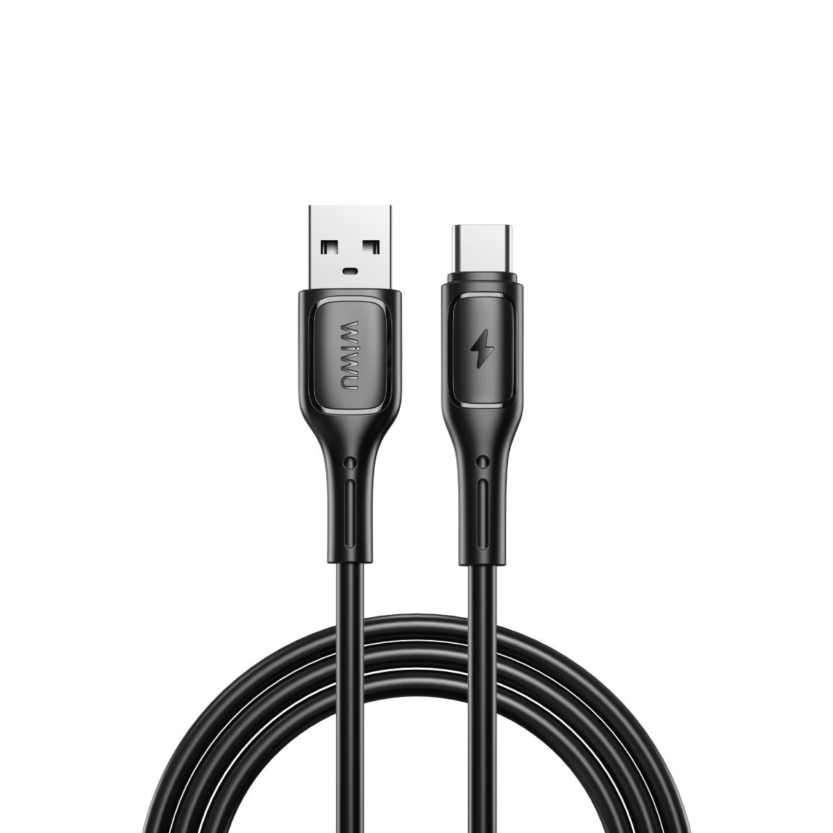 WiWU Wi-C042E A-C 2.4A Charging Cable USB - A to Type - C Data Transfer Cable 1M - Black