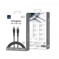 This is a WiWU OringLink USB-C to USB-C cable with braided nylon construction and an LED indicator.