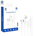 Lito LF01T Type-C wired stereo earphone set in white.