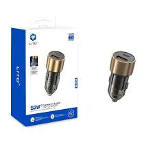 Lito IN-C04 52W transparent and metal car charger.
