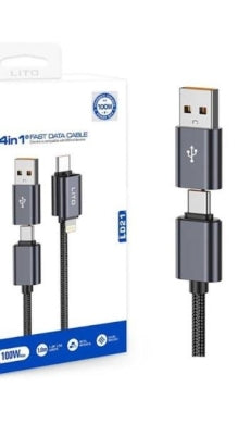 LITO LD21 100W 4-in-1 magnetic charging cable.
