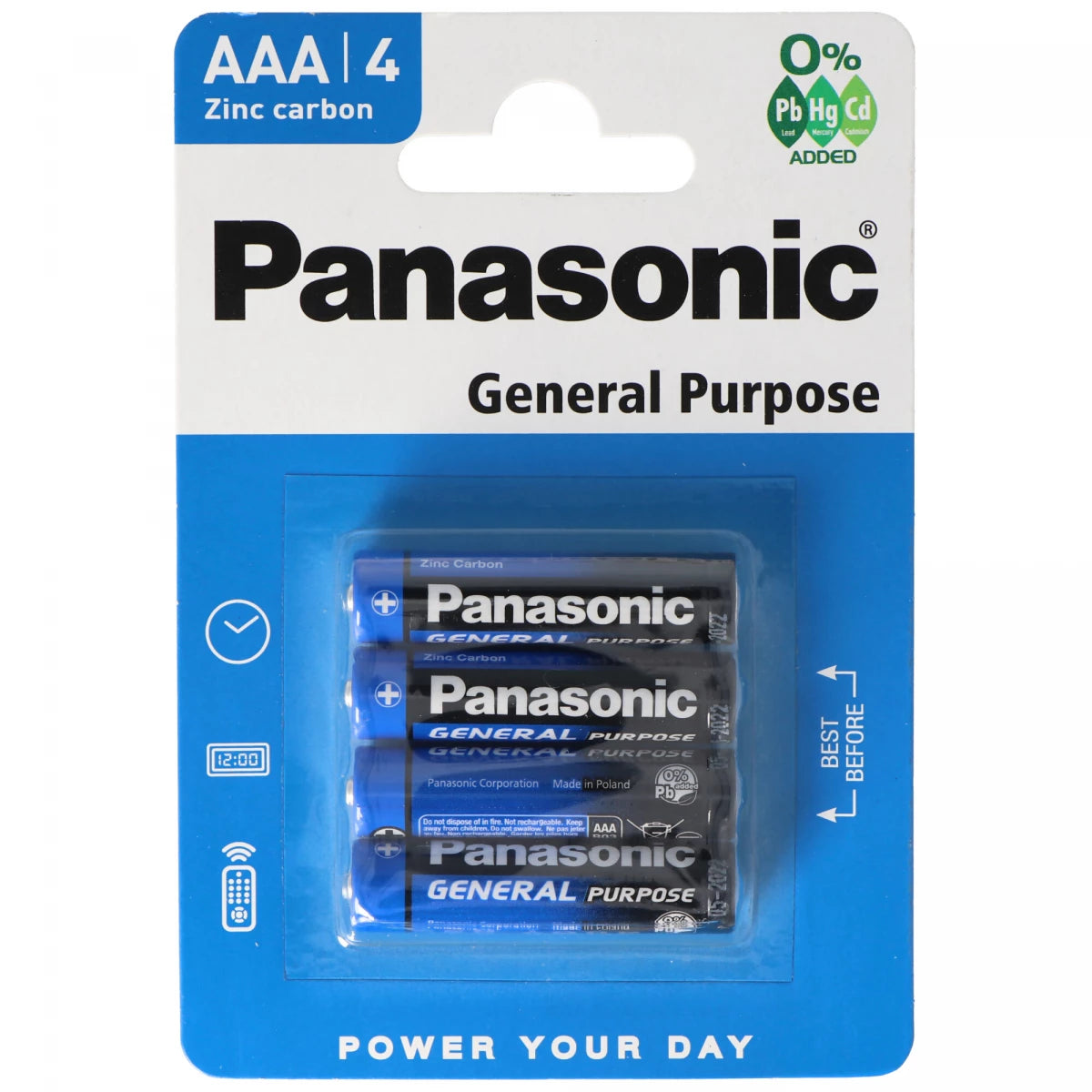 These are Panasonic General Purpose AA zinc carbon batteries